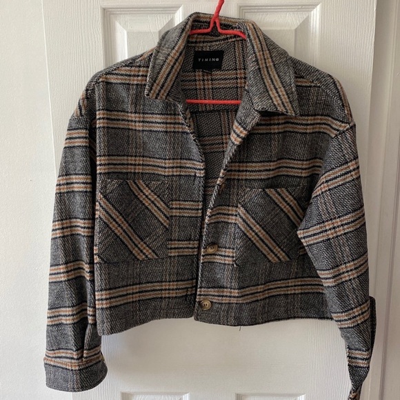 Fashion Nova Jackets & Blazers - Crop plaid jacket